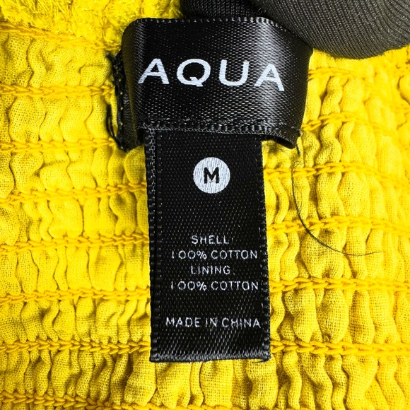 AQUA Yellow Sleeveless Peplum Top - Picture 5 of 6